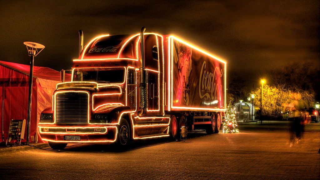 Vianočný kamión Coca Cola v Žiline