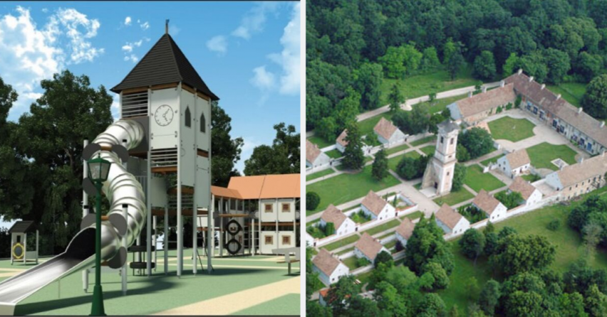 V Šali vzniklo unikátne detské ihrisko, ktoré vyzerá ako kláštorný komplex. Prijali by ste také aj v Seredi?