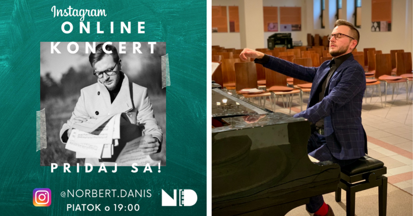 Klavírny virtuóz Norbert Daniš odohrá koncert naživo na Instagrame. Už zajtra sa môžete tešiť na tento hudobný zážitok