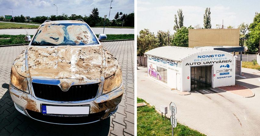 V autoumyvárni Pedant v Seredi sme za pár eur dokázali umyť takto špinavé autá. Výsledok je perfektný a trvalo to iba niekoľko minút