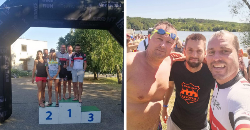 Triatlonisti z ŠK Cyklo-Tour Sereď získali prvé miesto na Majstrovstvách Slovenska v strednom triatlone