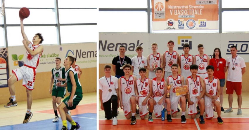 Starší žiaci z BK Lokomotíva Sereď bronzoví na majstrovstvách Slovenska