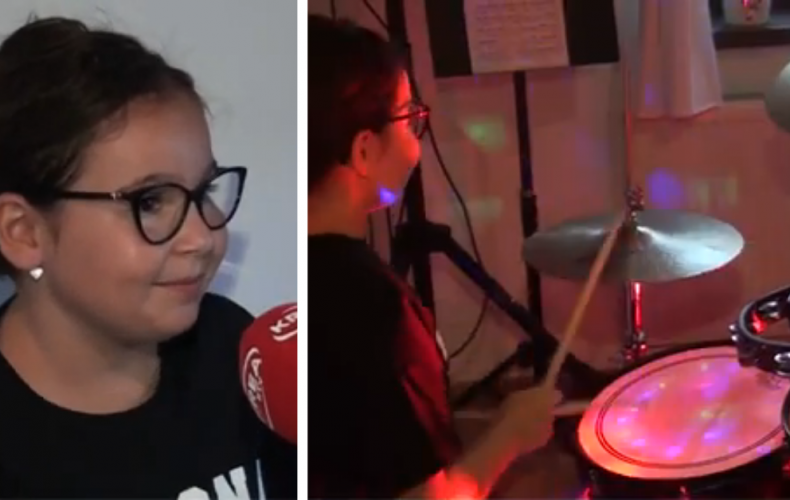V neďalekej obci Gáň vyrastá hudobný talent. Zoja Bedecsová ohromuje ľudí svojou vášňou pre hru na bicie