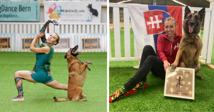 Saša Vavrová z Galanty so psíkom Yasi získala striebornú medailu na Majstrovstvách Európy v Nemecku v dogdancingu