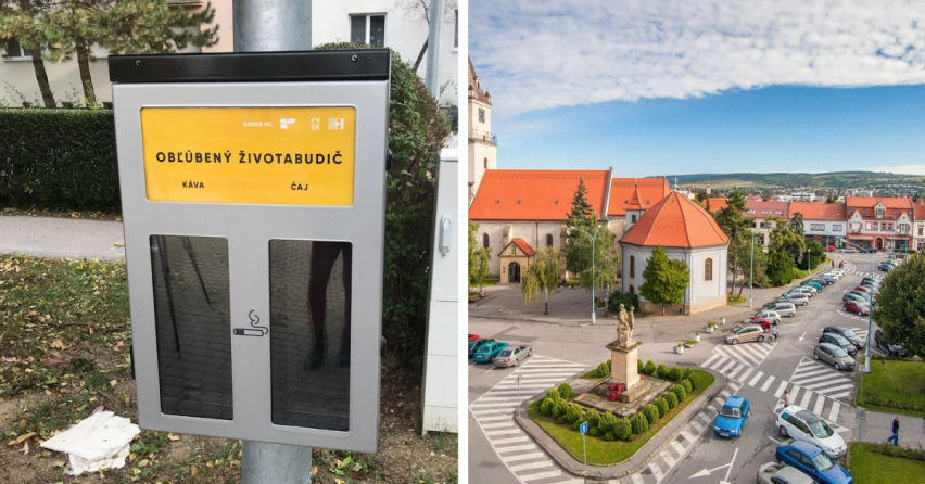 V meste Hlohovec boli pre fajčiarov nainštalované originálne hlasovacie koše na cigaretové ohorky