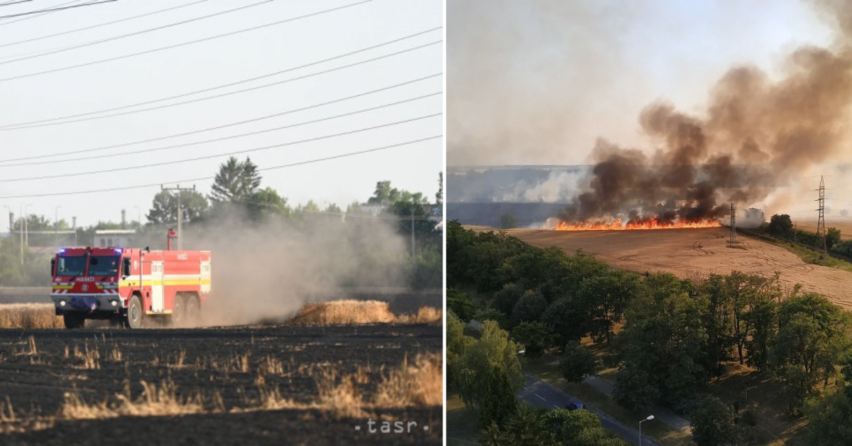 V Trnave na sídlisku Prednádražie vypukol požiar. Škody boli len na nepokosenom obilí