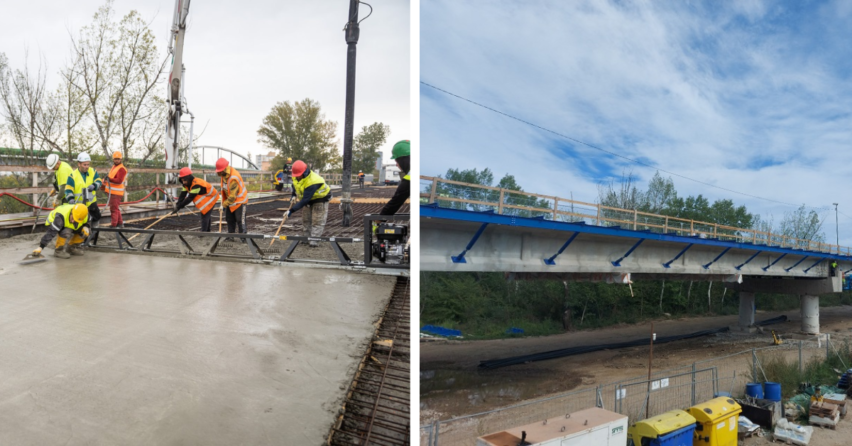 Rekonštrukcia mosta v Hlohovci úspešne pokračuje. Pre autá by mal byť prístupný už koncom novembra
