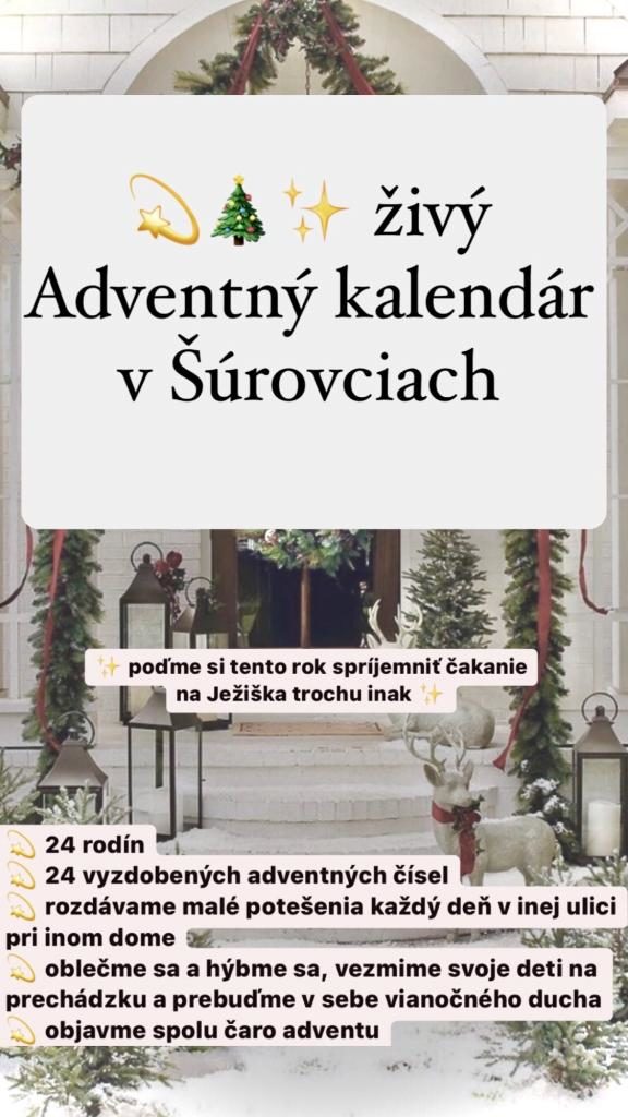 živý adventný kalendár šúrovce