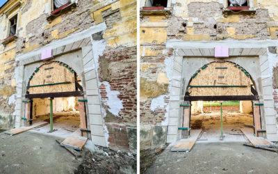Rekonštrukcia kamenného portálu Seredského kaštieľa je už v plnom prúde. Umožnila ju aj verejná zbierka OZ Vodný hrad