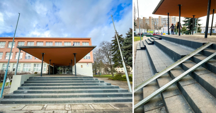 Nové bezpečnejšie schodisko už môžu využívať žiaci na ZŠ J. A. Komenského. S nápadom sa inšpirovali na strednej škole v Trnave