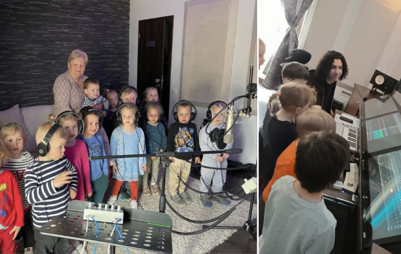 Deti z Materskej školy Podzámska naspievali piesne pre svoje mamičky a babičky v štúdiu talentovaného slovenského gitaristu Jimmiho Cimbalu