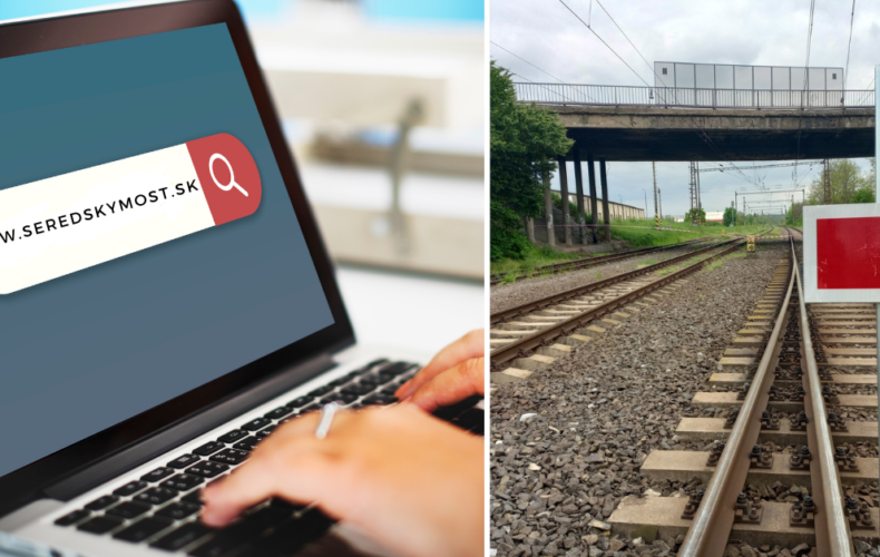 Stránka seredskymost.sk informuje o aktualitách a situácii týkajúcej sa uzávery železničného mosta