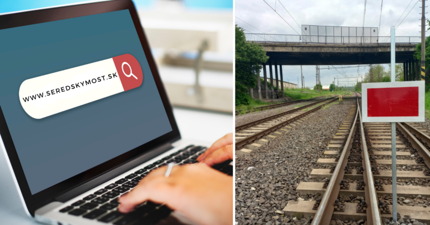 Stránka seredskymost.sk informuje o aktualitách a situácii týkajúcej sa uzávery železničného mosta