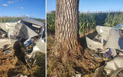 Tragická nehoda kúsok od Serede. Vodič osobného automobilu náraz do stromu neprežil