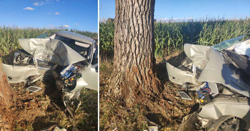 Tragická nehoda kúsok od Serede. Vodič osobného automobilu náraz do stromu neprežil