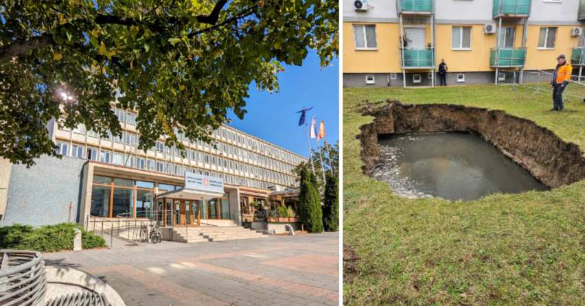 V Galante zasadal krízový štáb. Dôvodom bola prepadnutá zemina pri bytovkách z decembra