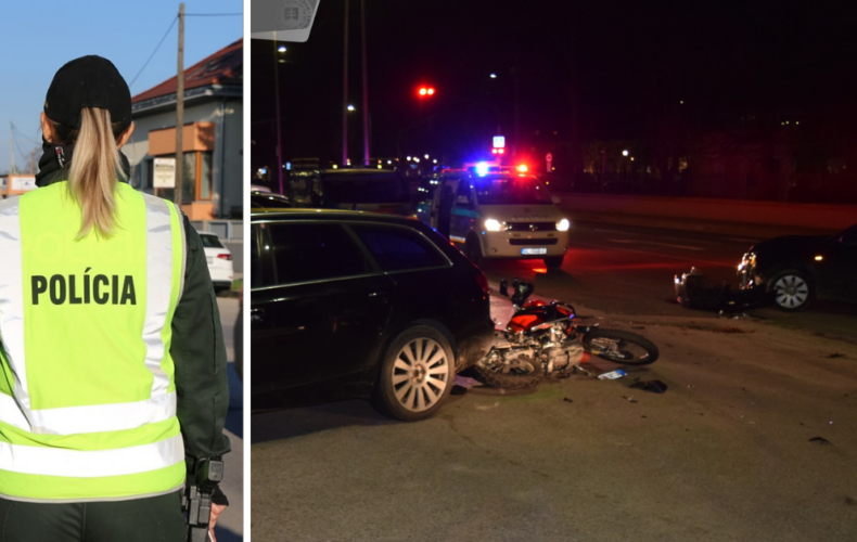 Počas zrážky auta a motocykla v Seredi si mladý motorkár vážne poranil nohu. Alkohol ako príčinu polícia vylúčila