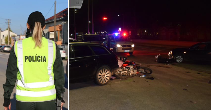 Počas zrážky auta a motocykla v Seredi si mladý motorkár vážne poranil nohu. Alkohol ako príčinu polícia vylúčila
