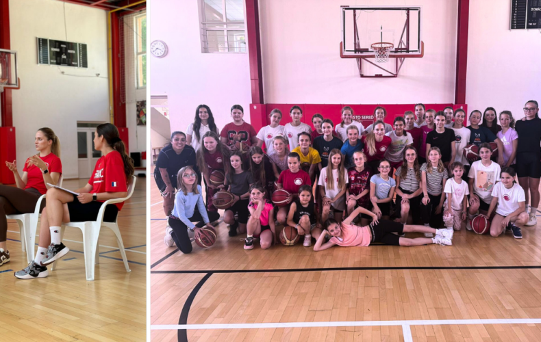 Seredské basketbalové nádeje absolvovali besedu a spoločný tréning s reprezentantkou Terezkou Pálenikovou