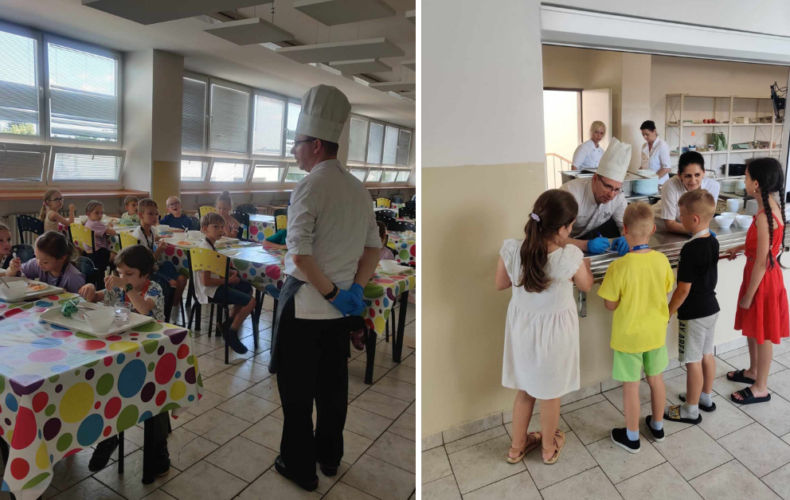 Na ZŠ J. A. Komenského si deti vychutnali skvelý obed pripravený pani kuchárkami v spolupráci so známym šéfkuchárom