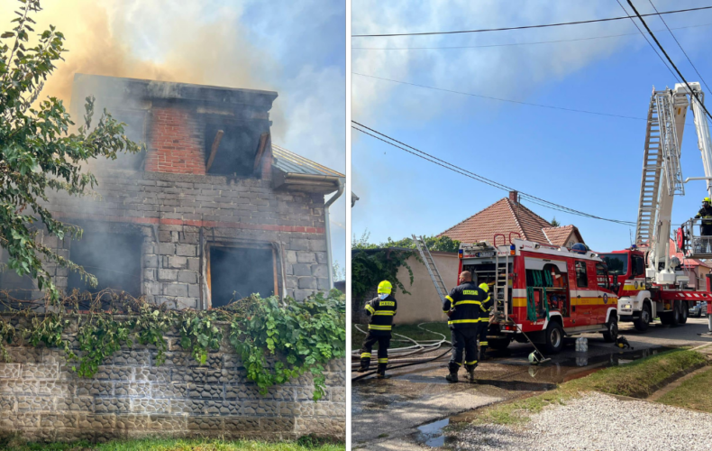 V Šoporni v sobotu na obed zachvátil požiar rodinný dom. Na mieste musela zasahovať tridsiatka hasičov