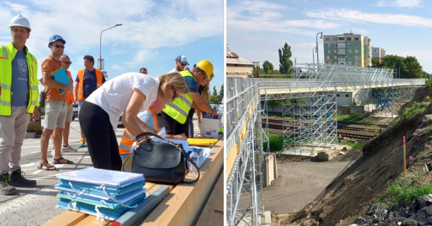 Dočasná lávka pre peších pri uzatvorenom moste v Seredi prešla kolaudačným konaním. Otvoriť by ju mali 25. augusta