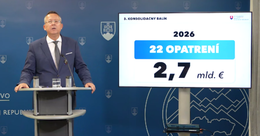 Ministerstvo financií predstavilo balík konsolidačných opatrení za 2,7 miliardy eur. Čo čaká Slovensko?