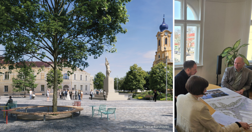 Príprava obnovy Námestia republiky v Seredi pokračuje, víťazi architektonickej súťaže sa púšťajú do práce