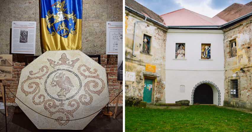 Vzácny historický fragment pôvodnej výzdoby kaštieľa je sprístupnený. Takto vyzerá mozaikový erb  grófa Karola Esterházyho