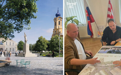 Sereď chce vdýchnuť nový život Námestiu republiky. Jeho budúcnosť spájajú aj s obnovou obchodného domu