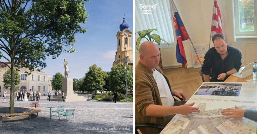 Sereď chce vdýchnuť nový život Námestiu republiky. Jeho budúcnosť spájajú aj s obnovou obchodného domu