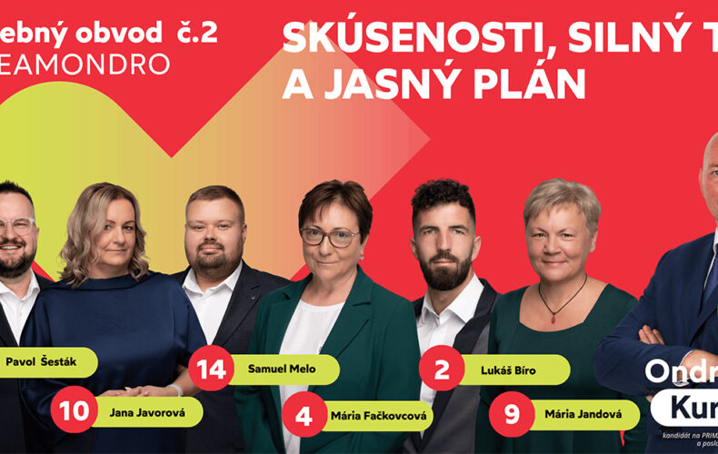 Jeden rozpočet. Šesť rôznych pohľadov na Sereď. Ondrej Kurbel predstavuje kandidátov TEAM ONDRO vo volebnom obvode č. 2